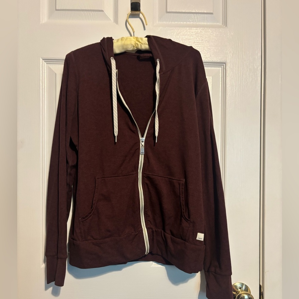 Vuori Maroon Halo Performance Hoodie